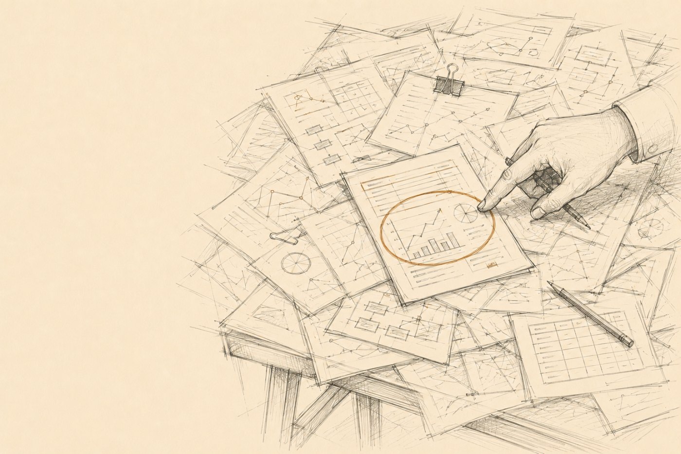 Sketch of a focused, distilled output prepared for a decision