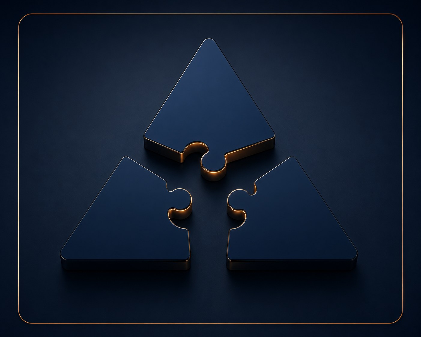 Three interlocking pieces representing the DRIVE method, playbooks and templates, and AI&sup2; and DIP